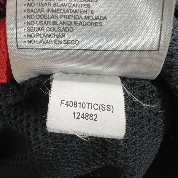 Vintage Y2K Nike T Shirt Mens Size Large Black Red Waffle Knit Gray Tag SS - Picture 9 of 13